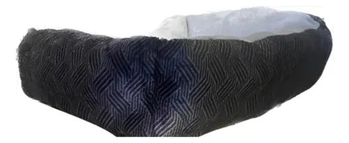 Cama Dmc Cozy Pet Extra Comfort Para Mascotas Con Estampado Gris Negro/gris