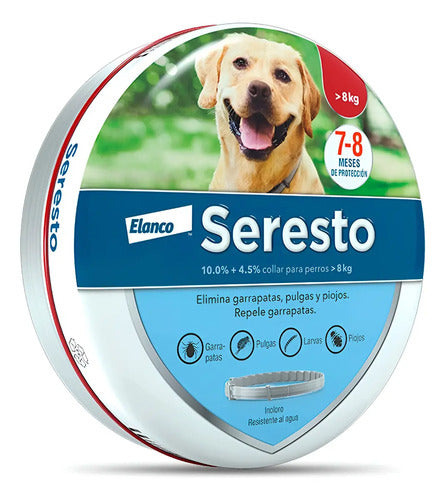 Seresto Collar Para Perros Mayores De +8kg 70cm Gris