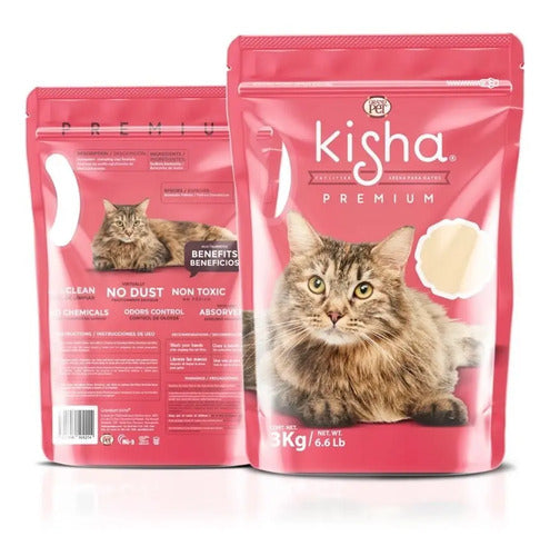 Kisha Arena Premium Para Gato Aglutinante Premium 3kg