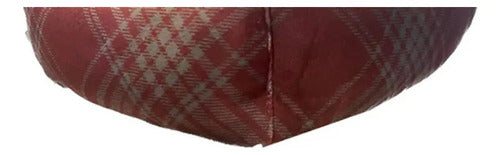 Cama Dmc Cozy Pet Extra Comfort Para Mascotas Con Estampado Rojo Vino / Gris