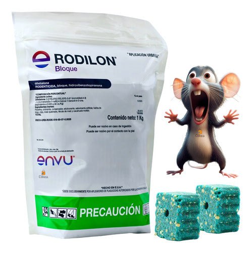 3 Bolsa 1kg Envu Rodilon Bloque Repelente Ratas Ratones