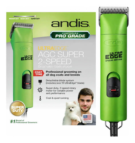 Máquina De Estetica Canina Cortar Pelo A Perros Andis Agc 2 · Verde lima