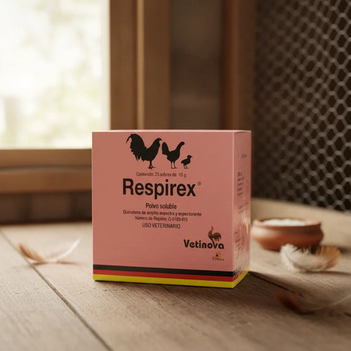 Caja Con 25 Sobres Respirex Polvo Soluble Aves Vetinova