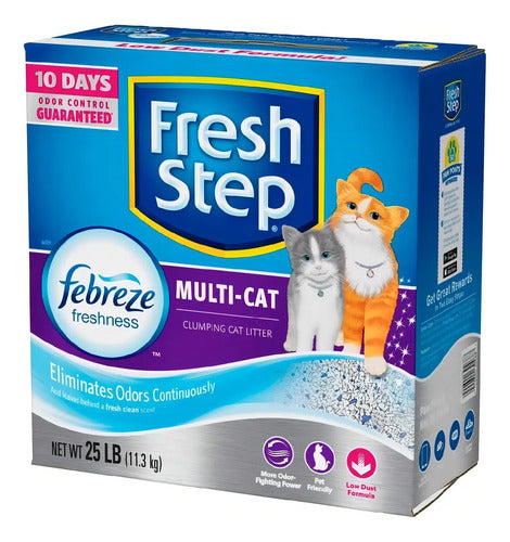 Arena Para Gato Fresh Step Multi Cat Con Febreze 25 Lb