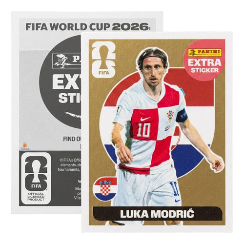 Extra Stickers Originales Panini Mundial 2026 A Elegir Luka Modric Oro 2026