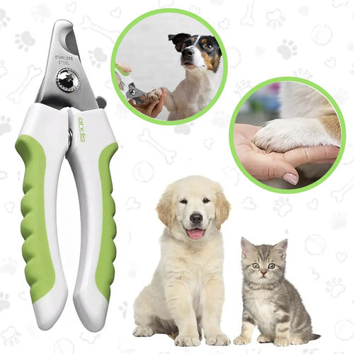 Corta Uñas Para Mascotas Premium Andis Ideal Para Perros Gatos Y Aves Acero Inoxidable - Seguro Y Profesional Para Tus Mascotas Verde Lima Mediano