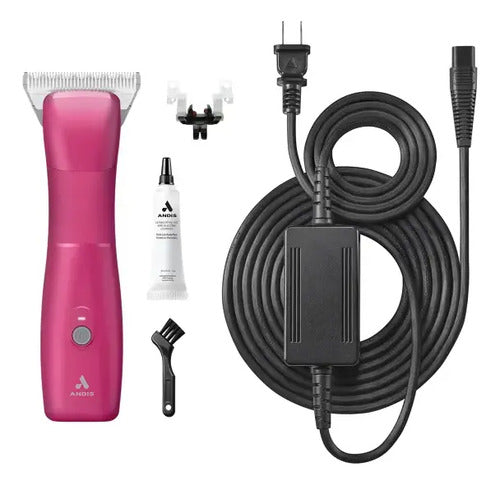 Maquina Andis Emerge Inalambrica Rosa Grooming Estetica Can Rosa