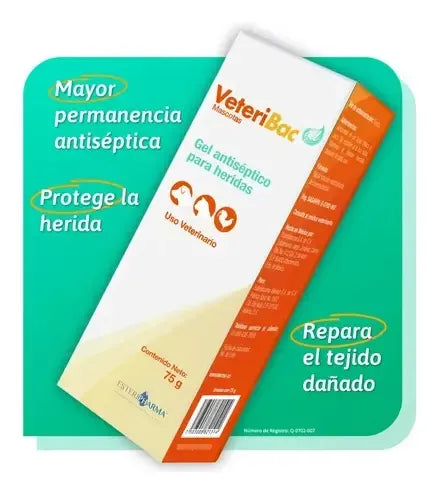 Veteribac Mascotas Gel Antiséptico Heridas 75g
