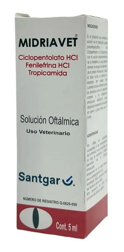 Solución Oftálmica Midriavet Santgar 5 Ml Ojo Masotas