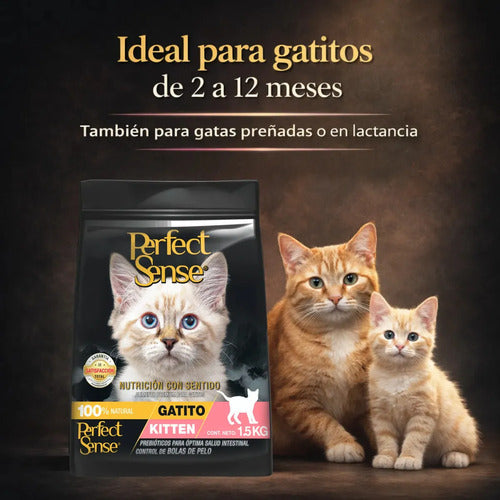 Alimento Seco En Croquetas Para Gatitos Perfect Sense 1.5 Kg