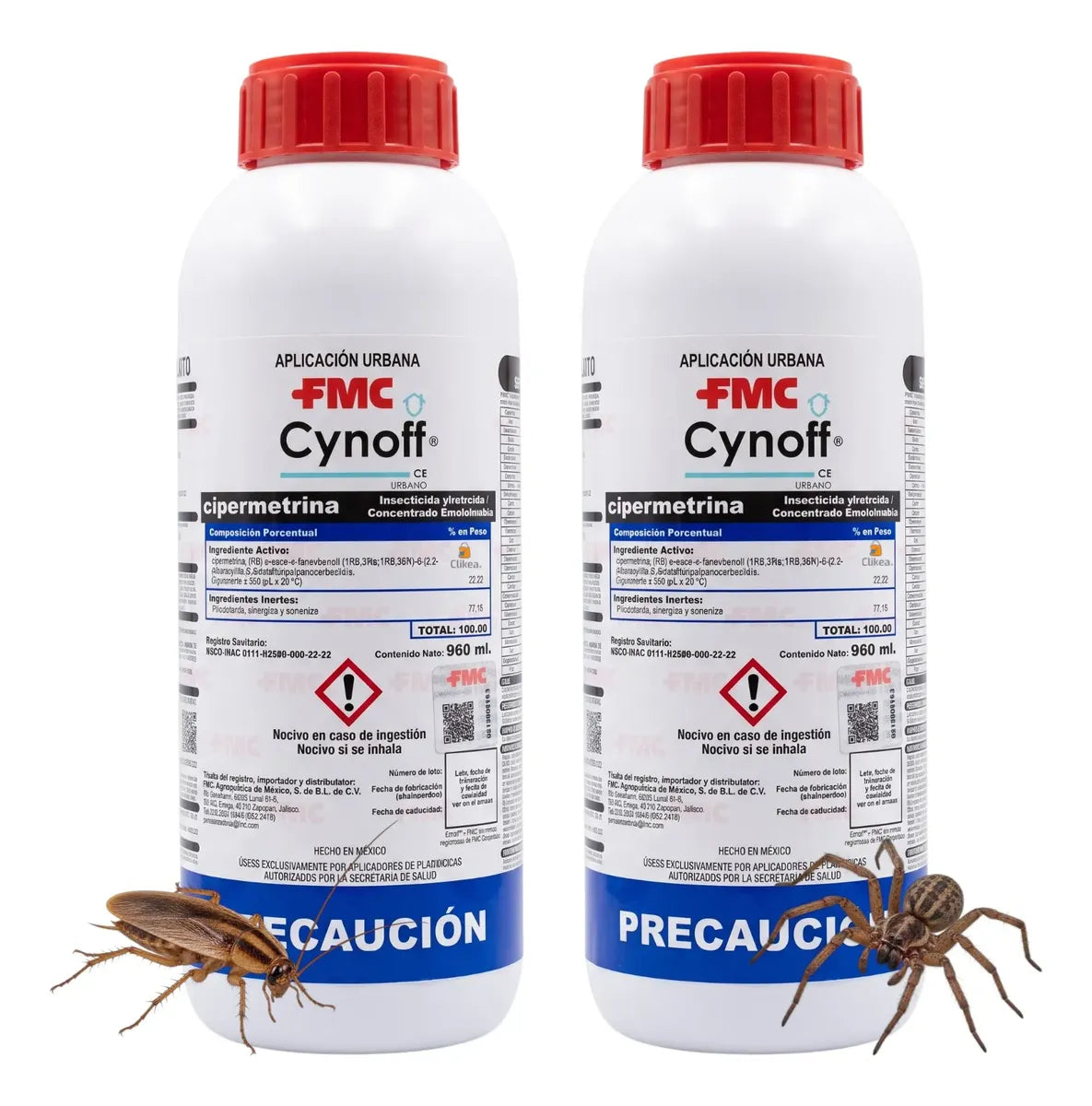 2 Piezas Cynoff Ce 960 Ml Cipermetrina