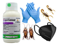 Kit Biothrine Flow 100 Ml Para Chinches, Cucaracha + Guantes