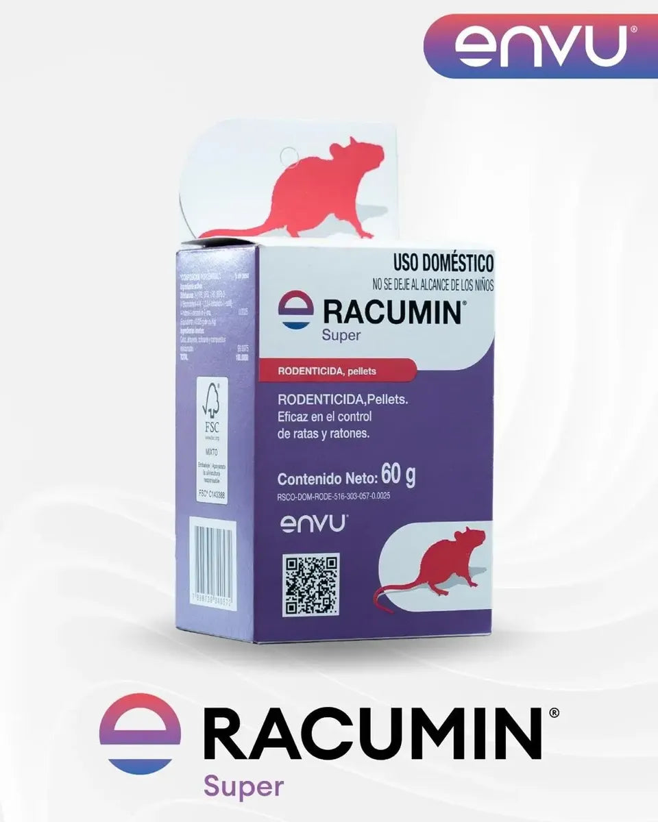 Racumin Super Rodenticida Pellets Ratas Y Ratones 60 G