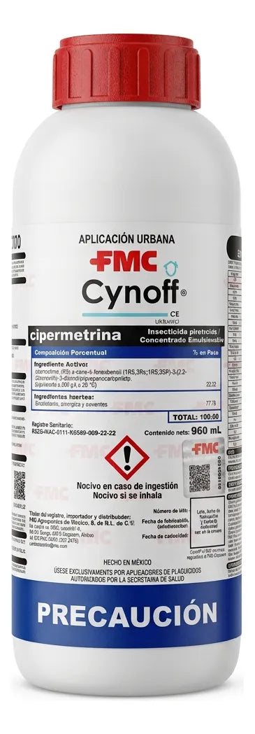 2 Piezas Cynoff Ce 960 Ml Cipermetrina