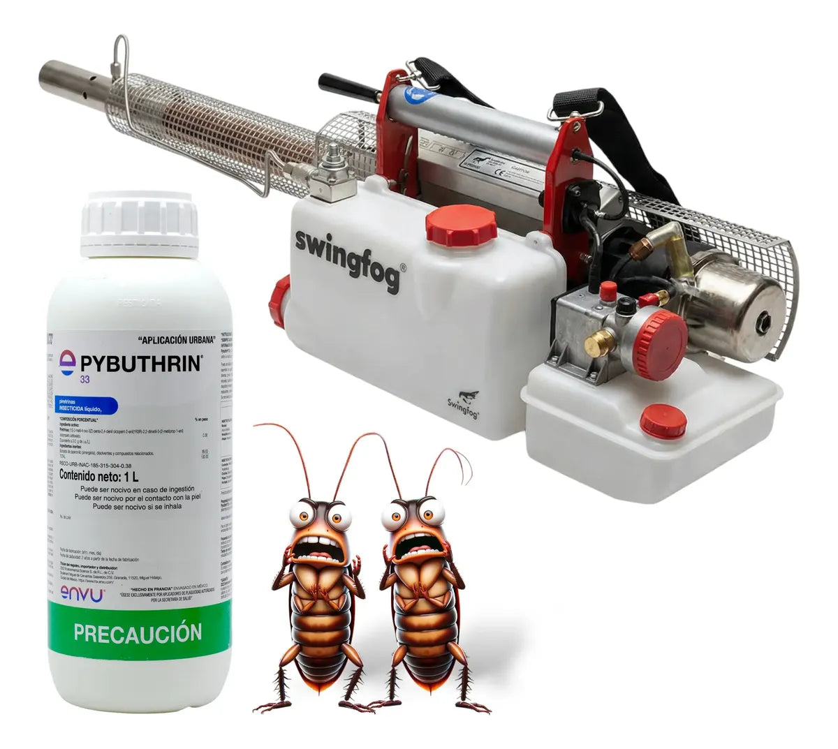 Kit Fumigador Termonebulizador Swingfog Sn-50 + 5l Pybuthrin