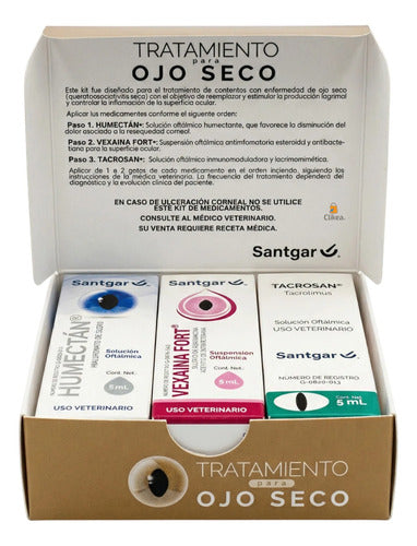 Tratamiento para ojo seco Santgar, kit de 3 — foto 1