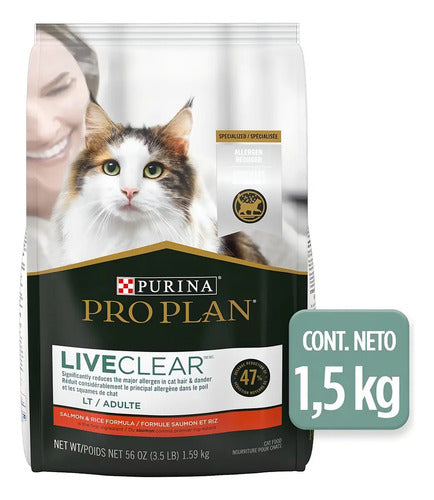 Purina Pro Plan Liveclear gato salmón, 1.5 kg