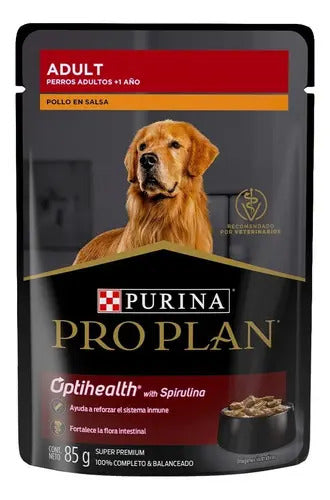Purina Pro Plan Adulto perro pollo, 24 sobres de 85 g