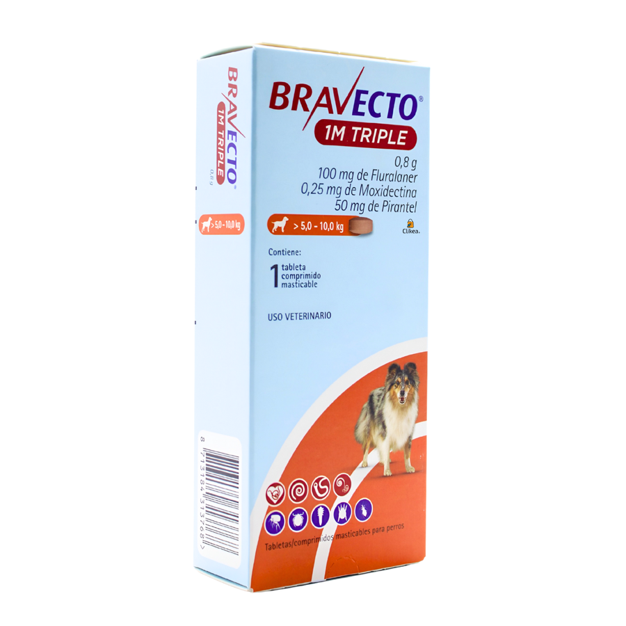 Bravecto 1 M Triple 1 Tableta 5-10 Kg