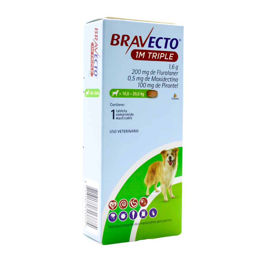 Bravecto 1 M Triple 1 Tableta 10-20 Kg
