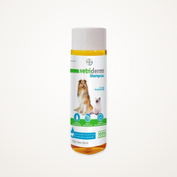 Elanco Vetriderm Shampoo Perro y Gato 350 ml — producto completo en ambiente de estudio