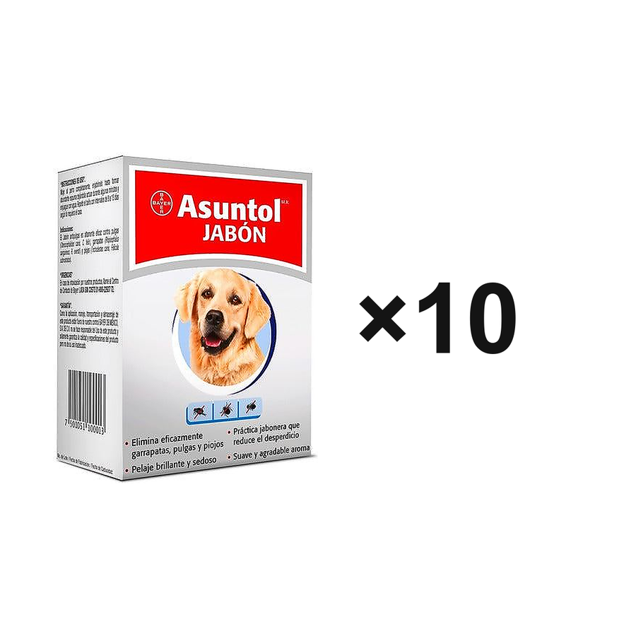 Asuntol Jabón 100 g paquete con 10 piezas