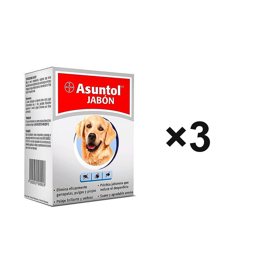 Asuntol Jabón 100 g paquete con 3 piezas