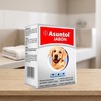 Asuntol Jabon Antipulgas Barra 100 g — presentación en ambiente de cuidado e higiene