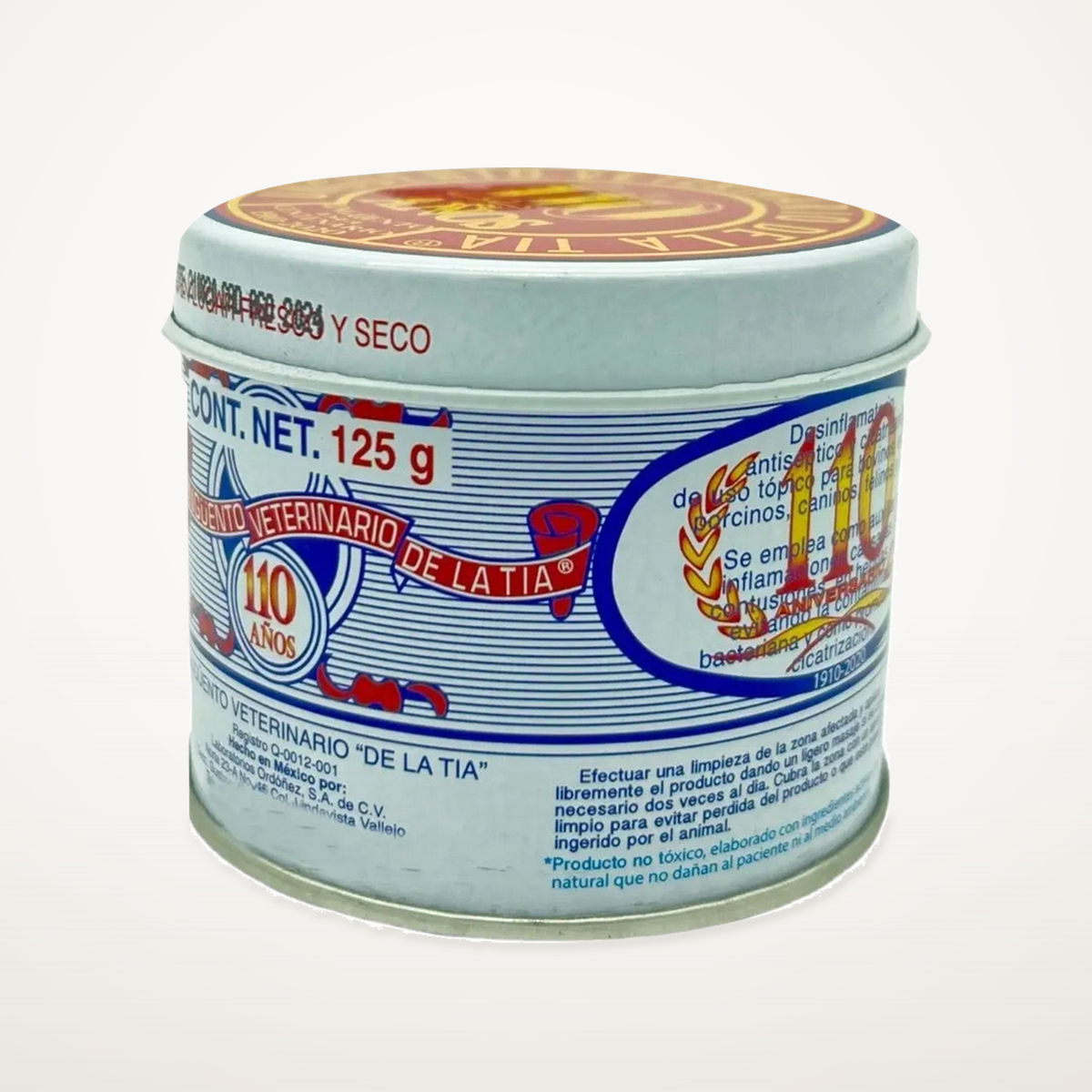 De La Tia Unguento Veterinario Pomada 125 g — presentación completa en estudio neutro, impresión original