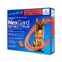 NexGard Spectra 10 Tabletas para Perros 30.1-60 Kg — una unidad representativa de la misma talla; el paquete completo contiene diez tabletas