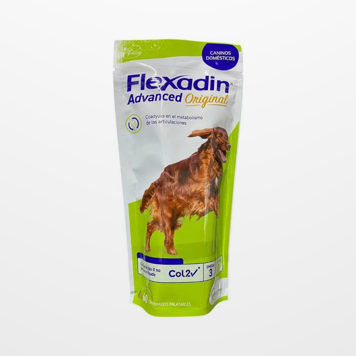 Flexadin Advanced Original 60 comprimidos: envase completo en fondo de contexto neutro.