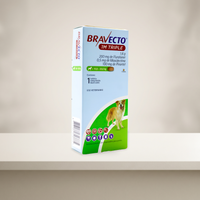 Bravecto 1M Triple 1 Tableta para Perros 10-20 Kg — presentación en ambiente de estudio neutro