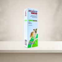 Bravecto 1M Triple 3 Tabletas para Perros 10-20 Kg — presentación en ambiente de estudio neutro