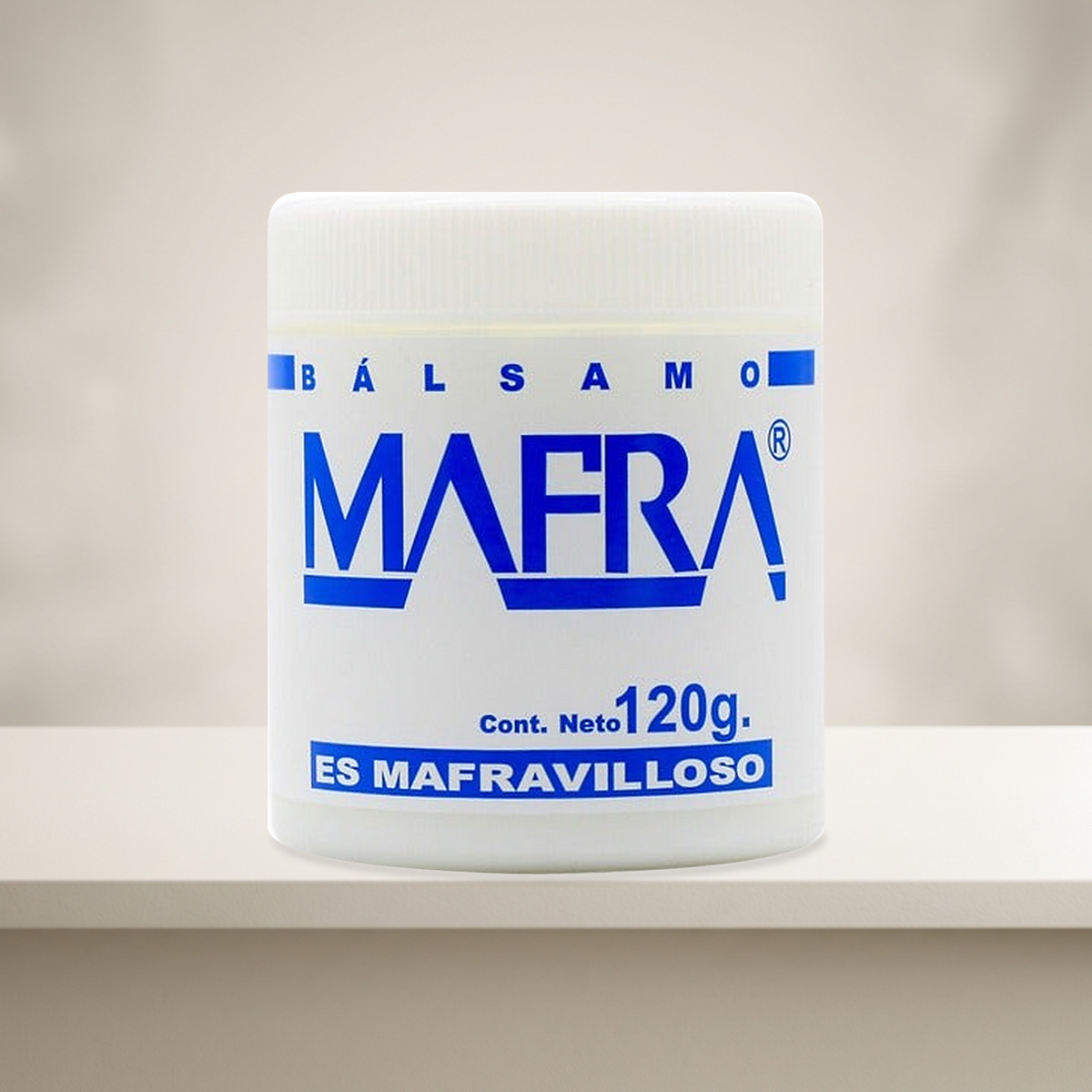 Balsamo Mafra Unguento Blanco 120 g — presentación completa en ambiente neutro
