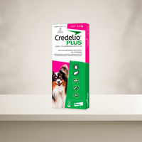 Credelio Plus 3 Tabletas para Perros 2.8-5.5 Kg — empaque original en ambiente neutro