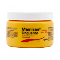 Mamisan Zoetis Ungüento 100 g — frasco completo sobre fondo blanco