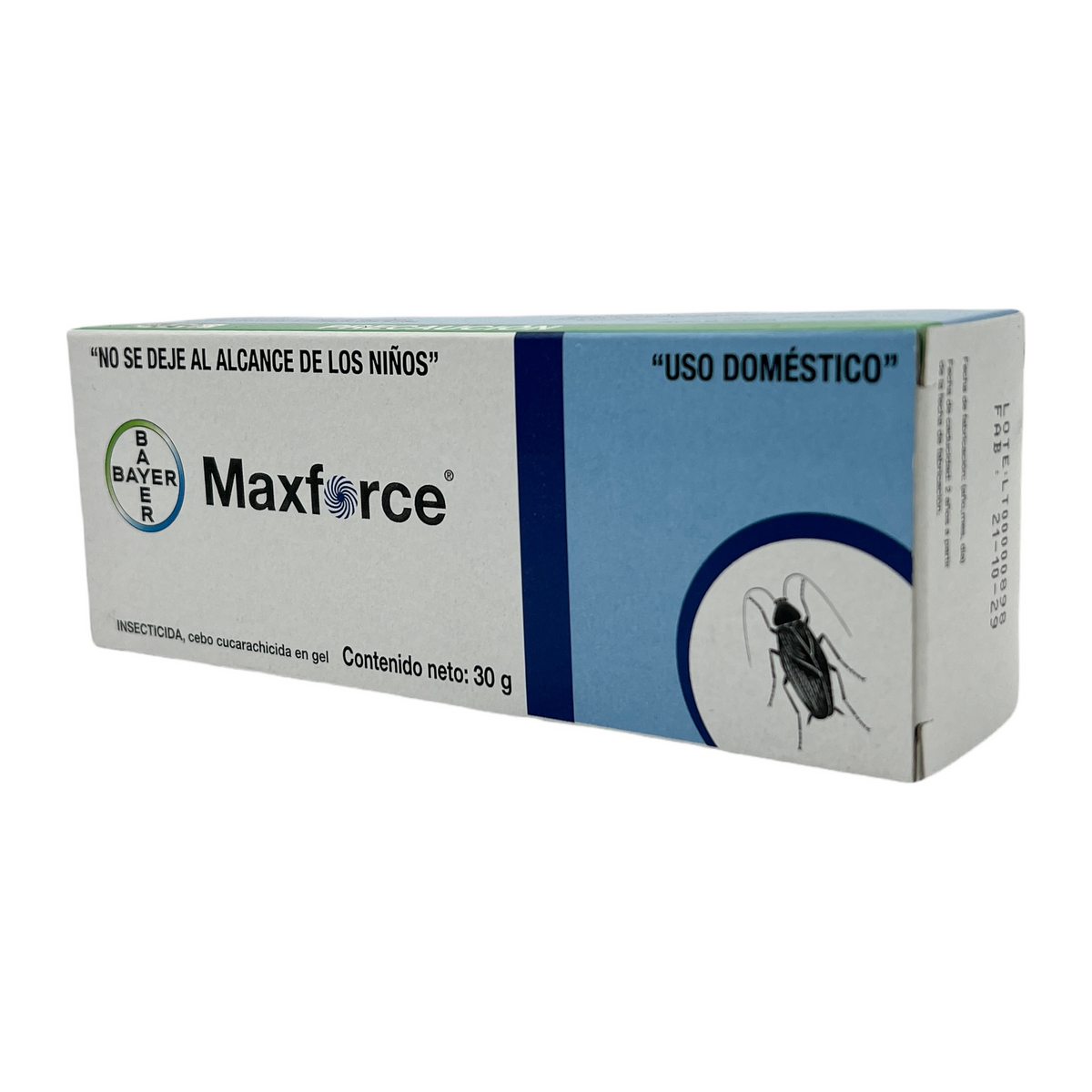 Maxforce Bayer 30 g, empaque anterior: una unidad representativa del paquete de 10 piezas; fotografía completa