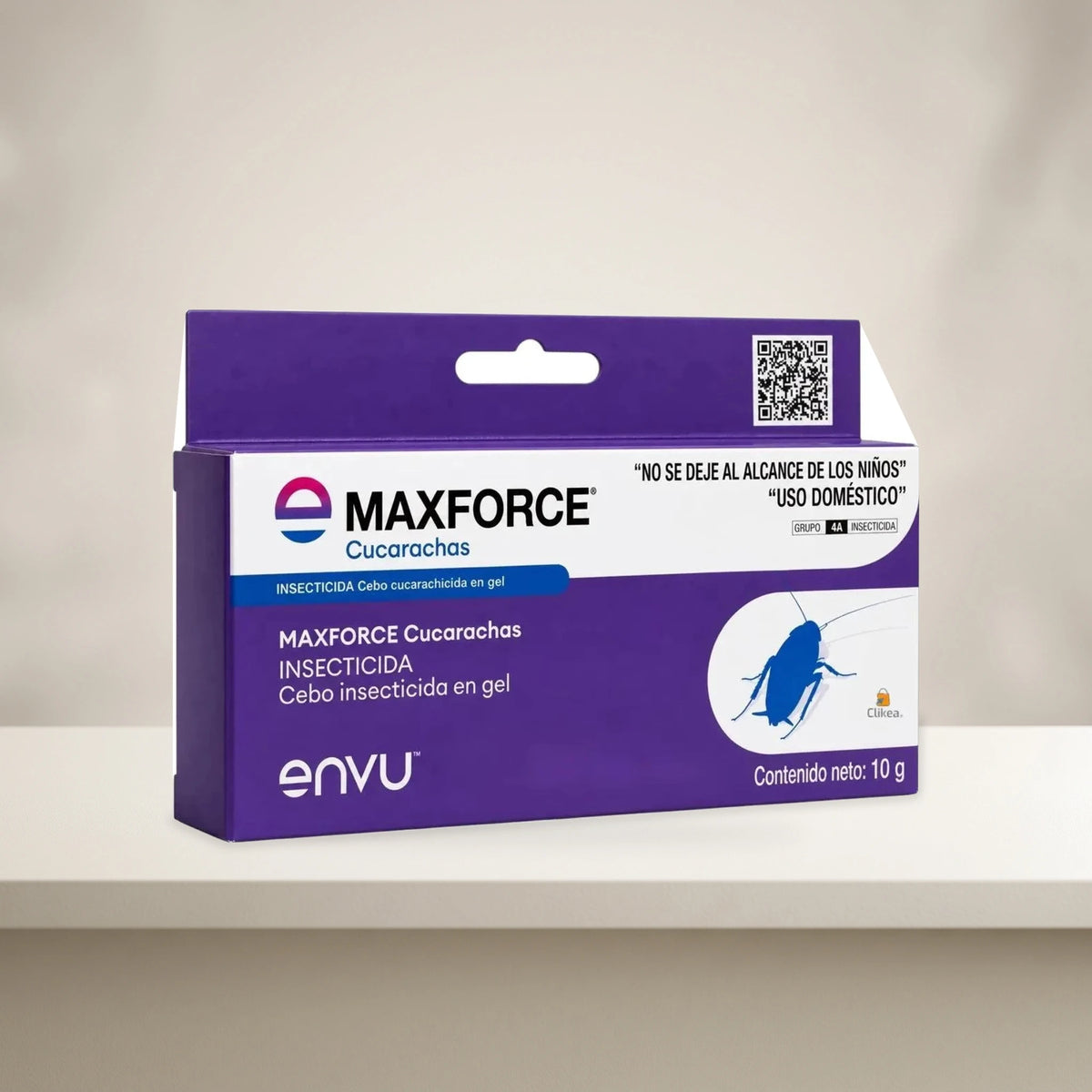 Max Force Gel Cucarachas 10 G Mata Cucaracha Maxforce — presentación en ambiente de estudio neutro