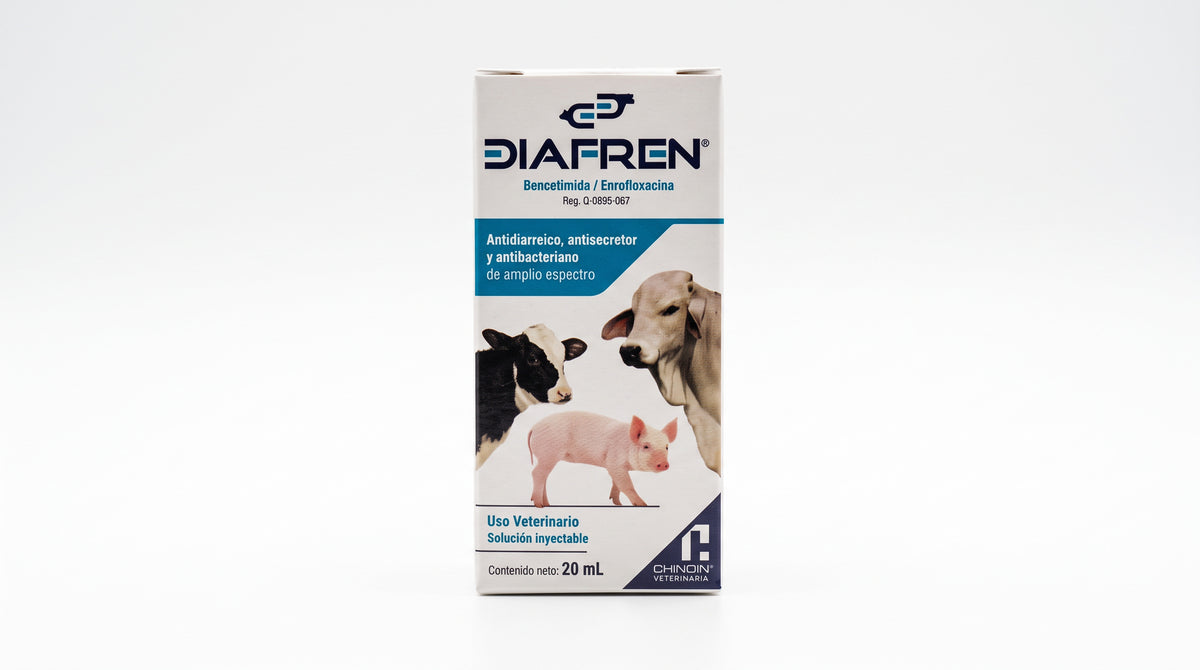 Diafren Chinoin, solución inyectable de 20 mL - frente de la caja