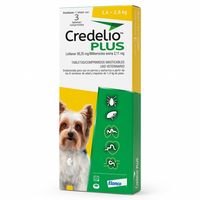 Credelio Plus para Perros X-Chico (1.4 - 2.8 kg) | 3 Tabletas Antiparasitarias y Antipulgas