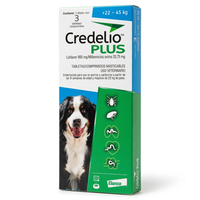 Credelio Plus para Perros Grandes (22 - 45 kg) | 3 Tabletas Antiparasitarias y Antipulgas