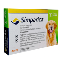 3 Tabletas Simparica 20 A 40 Kg Verde 80mg