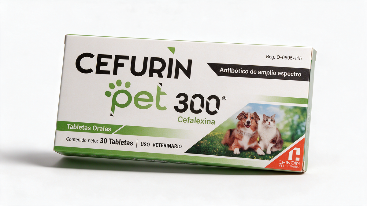 Cefurin Pet 300, caja vista frontal