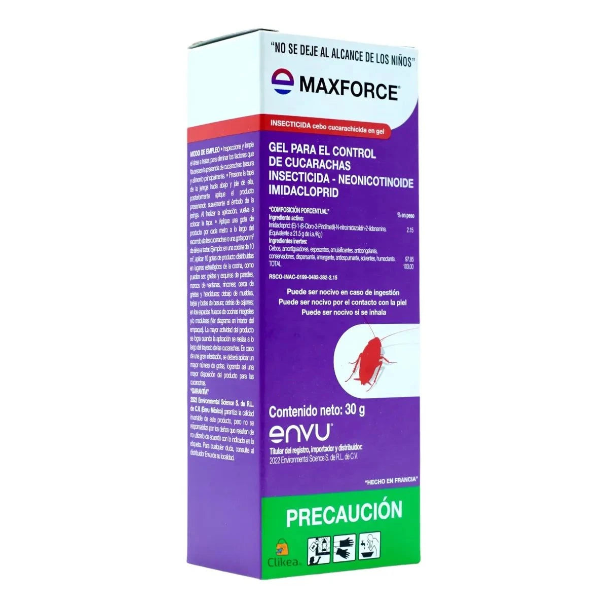 Maxforce Gel Envu 30 g: vista completa de una unidad del paquete.