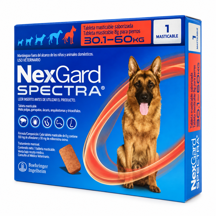 NexGard Spectra 1 tableta para perros de 30.1 a 60 kg