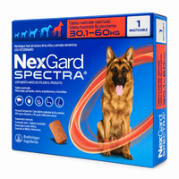 NexGard Spectra rojo 1 tableta para perros de 30.1 a 60 kg