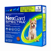 NexGard Spectra verde 1 tableta para perros de 7.6 a 15 kg
