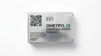 Ometryl 10 Riverfarma, caja de 20 tabletas - reverso del empaque