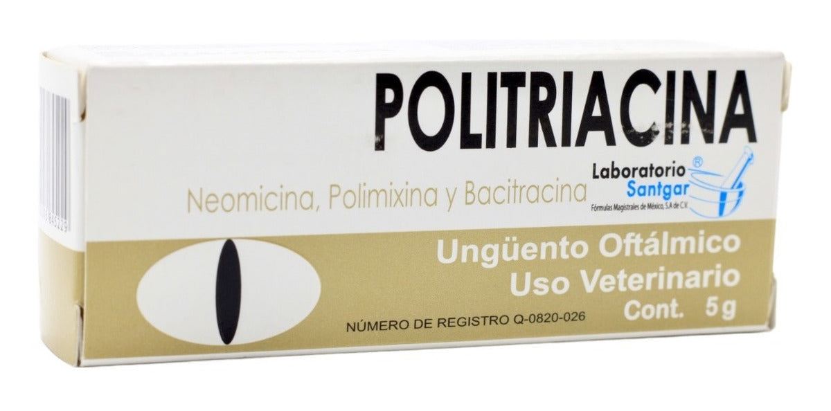 Politriacina Santgar Unguento Oftalmico Veterinario 5 g