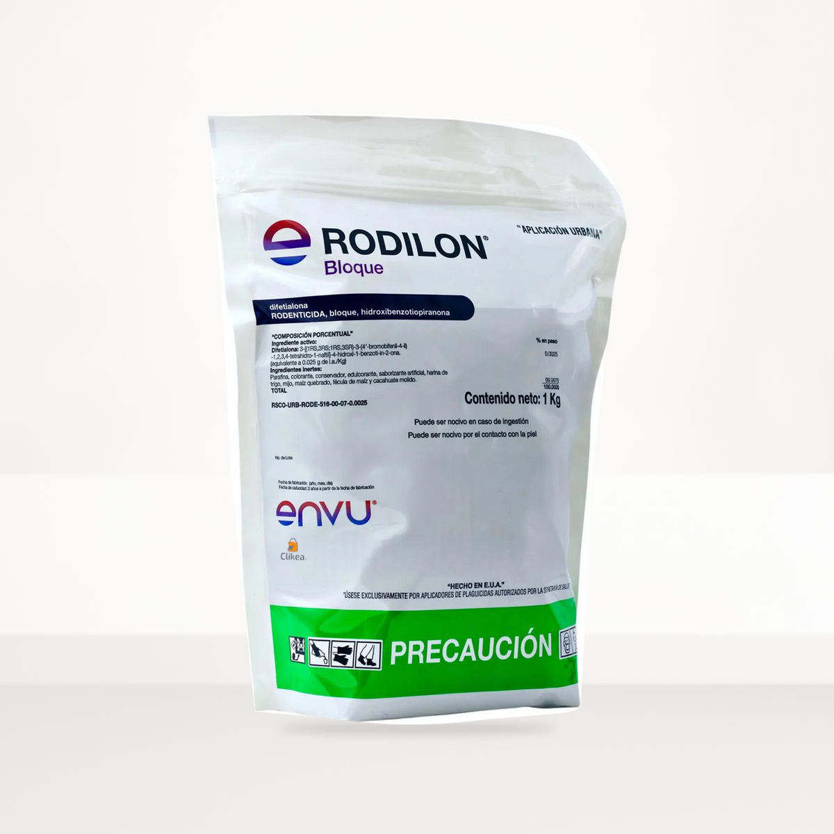 Rodilon Bloque Envu 1 kg — bolsa completa en escenario de estudio